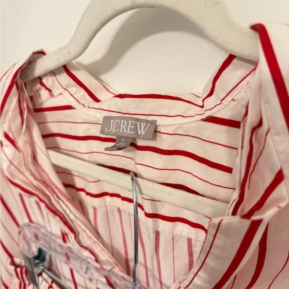J.Crew • 100% Cotton Striped Pajama Set Medium Red White Lounge Set
